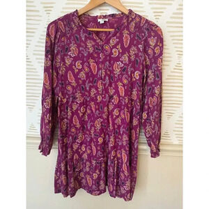 Dip Girls XL Size 16 Purple Paisley Cat Dress
